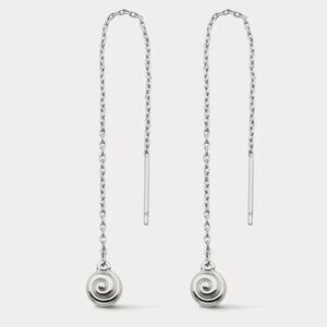 LUV AJ Sea Shell Coil Threader Earring - Silver - NWT